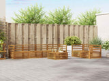 Outdoor Sofa Set 7 pcs Natural Solid Acacia Wood 3374389