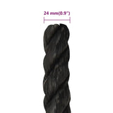 Work Rope Black 24 mm 25 m Polypropylene 153032