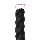 Work Rope Black 24 mm 50 m Polypropylene 153033