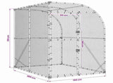 Chicken Coop Silver 200 x 150 x 215 cm Galvanised Steel 42042538