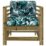 Garden Chairs with Cushions 2 pcs Impregnated Wood Pine 825680