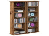 CD Cabinet 2 pcs Old Wood 32 x 17 x 92 cm Engineered Wood 8012759