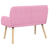 2 Seater Sofa with Solid Wood Legs 2-Seater Pink Linen Fabric 42051041