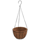 Hanging Planters 4 pcs with Coco Liners Black 35x52 cm Steel 319358