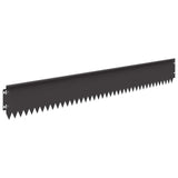 Lawn Edging 10 pcs 103 x 15 cm Steel Black 8008350