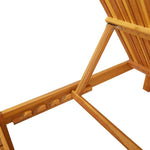 Sun Lounger Reclining Brown 200 x 55 x 94cm Solid Acacia wood 4108116