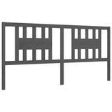 Bed Frame without Mattress Grey 200x200 cm Solid Wood 3194593