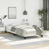 Bed Frame without Mattress White 100x190 cm Twin Faux Leather 346929