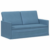2 Seater Sofa Blue 150 x 81 x 82 cm Corduroy Fabric 42041103