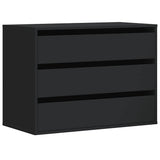 Corner Chest of Drawers Black 80x41x58 cm Engineered Wood 852853
