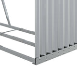 Log Holder Silver 120x45x140 cm Galvanised Steel 364591