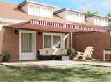 Awning Frame Red and White 450 x 300 cm 3330925