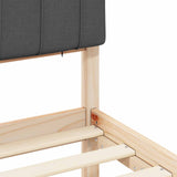 Bed Frame with Upholstered Headboard Dark Grey 80 x 200 cm 878080