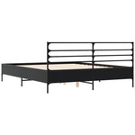 Bed Frame without Mattress Black 150x200 cm King Size 3280047