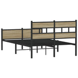 Bed Frame without Mattress Sonoma Oak 120x200 cm Engineered Wood 4017288