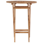 ZNTS Folding Garden Table 60 cm Solid Teak Wood 48993