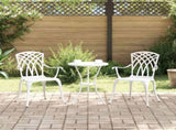 Garden Chair 2 pcs White 53 x 51 x 88.5cm Aluminium 42002400