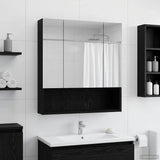 Bathroom Mirror Cabinet Black Oak 60 x 14.5 x 70 cm 889184