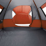 ZNTS Family Tent Dome 6-Person Grey and Orange Waterproof 94355