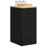 Garage Storage Cabinet Black 40x51x85 cm Solid Wood Pine 860590