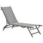 Sun Loungers 2 pcs Textilene and Steel 47848