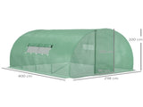Reinforced Walk in Polytunnel Greenhouse, 4x3x2 m T3398P314754