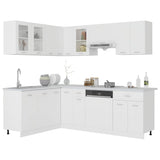 11 Piece Kitchen Cabinet Set Lyon" White Engineered Wood 3067663