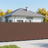 Balcony Privacy Screen 150 x 800 cm Fabric with PU Coated Brown 42036692