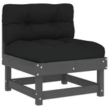 Middle Sofa Grey Middle Sofa with Black Cushion 825431
