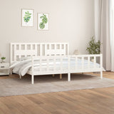 Bed Frame without Mattress White Solid Wood Pine 200x200 cm 3188187