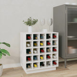Wine Cabinet White 55.5x34x61 cm Solid Wood Pine 821528