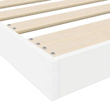 Floor Bed Frame White 75 x 190 cm Engineered Wood 893516