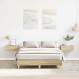 Bed Frame No Mattress Sonoma Oak 120x200 cm Engineered Wood 861032