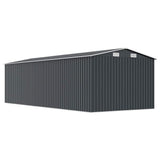 Garden Shed 257x580x181 cm Metal Anthracite 143354