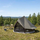Tipi Tent with Roof Brown Grey 250 x 250 cm Polyester and Steel 42029022