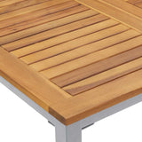 Garden Dining Set 5 pcs Grey Solid Acacia Wood 3284407