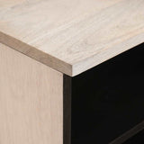 TV Cabinet Bleached White 100 x 33 x 46 cm Solid Mango Wood 4018132