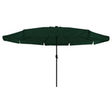 Garden Parasol Green 395 x 395 x 245 cm Polyester 42003645