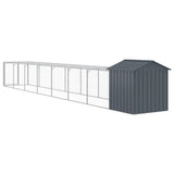 Chicken Cage with Run Anthracite 117x813x123 cm Galvanised Steel 3189071