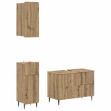 3 Piece Bathroom Cabinet Set ZWOLLE Artisan Oak Engineered Wood 3417764