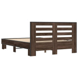 Bed Frame without Mattress Brown Oak 120x200 cm 3280111