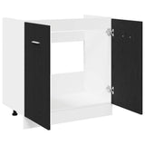 Sink Bottom Cabinet Black Oak 80x46x81.5 cm Engineered Wood 863227