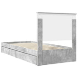 Storage Bed Concrete Grey 75 x 190 cm Engineered Wood 3409604