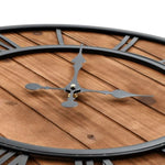 Vintage Wall Clock with Quartz Movement Wood and Metal 60cm XXL 50646