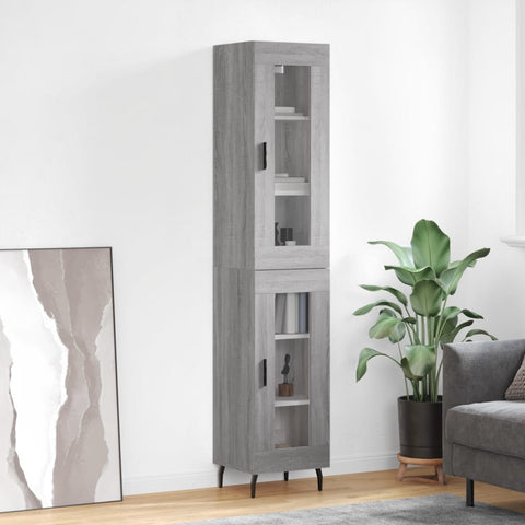 Highboard Grey Sonoma 34.5x34x180 cm Engineered Wood 3199447