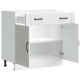 Kitchen Base Cabinet Lucca White Engineered Wood 853737