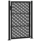 Garden Gate Black 100x150 cm Steel Cross Design 4101001