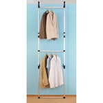 ZNTS Telescopic Wardrobe System with Rods Aluminium 321112
