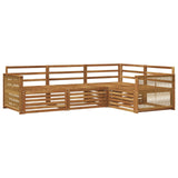 Outdoor Sofa Set 4 pcs Natural Solid Acacia Wood 3383297