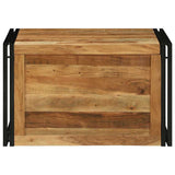 Storage Box Brown and Black 80 x 50 x 50 cm Acacia Wood 4016747